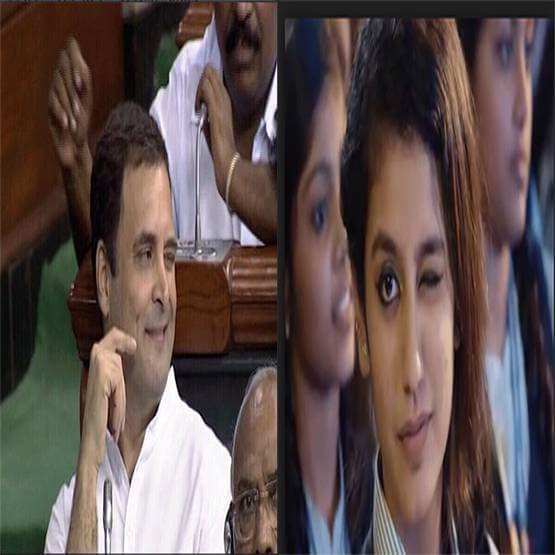 आंख मारने की हरकत से सोशल मीडिया पर ट्रेंड करने लगे राहुल गांधी